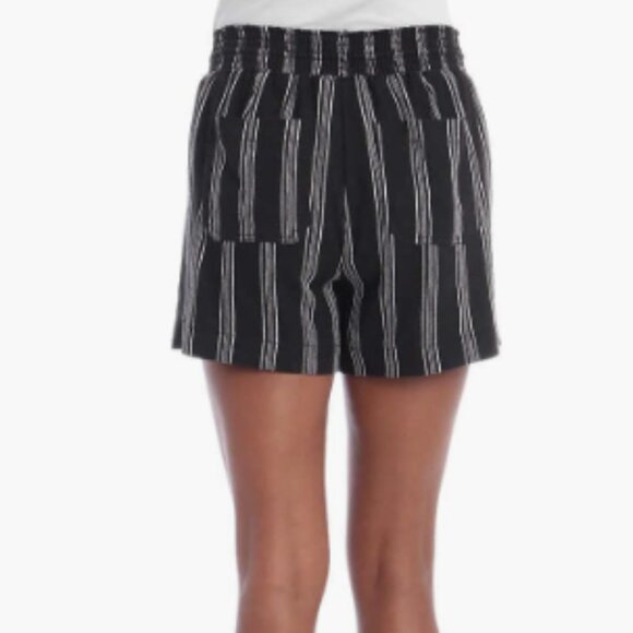 Briggs Womens Pull On Summer Linen Shorts Size 2XL Black Stripes - Picture 4 of 4